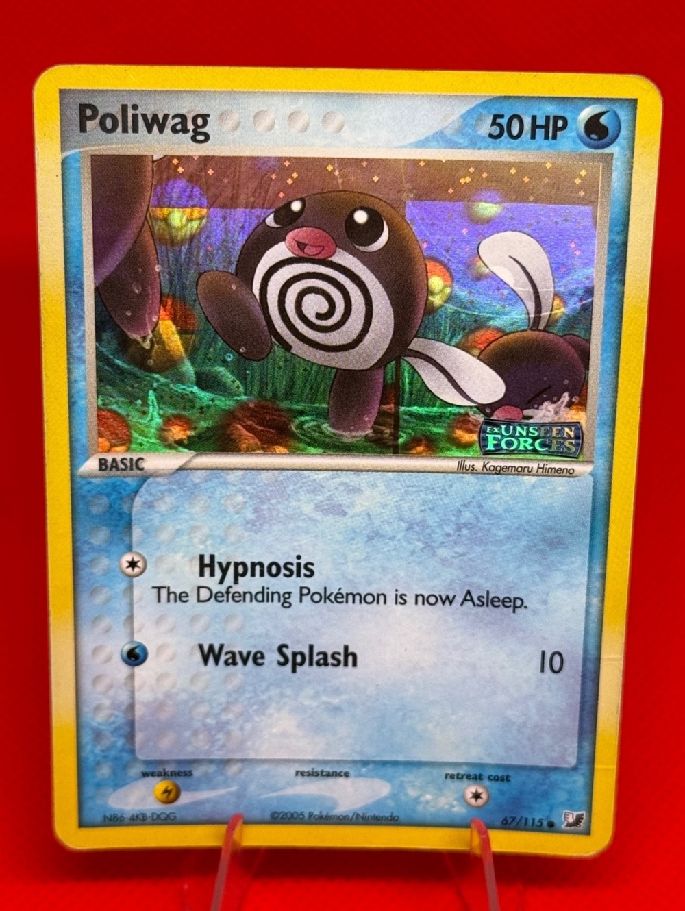 Poliwag 67/115 EX Unseen Forces Stamped Reverse Holo